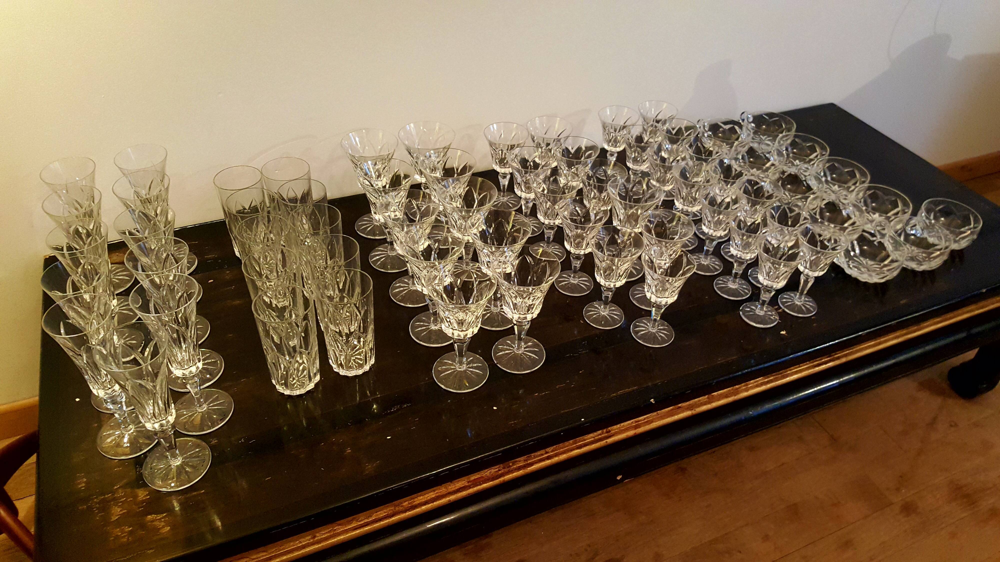 St. Louis Crystal - Service of 67 Camargue Model lenses