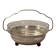 Art Deco fruit bowl in silver-plated metal and glass