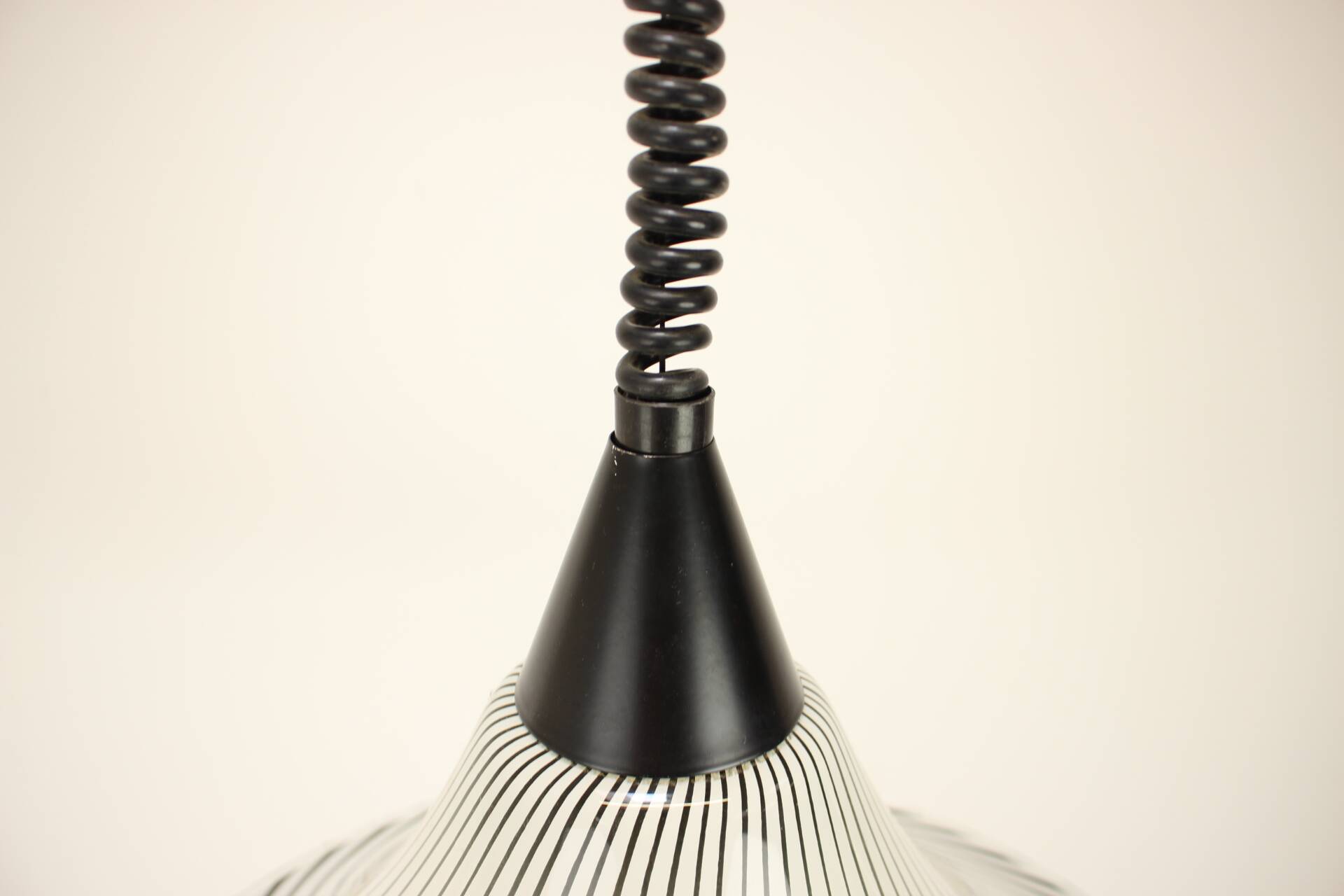 1960's Mid-Century Glass Chandelier in the style of "Trumpet", Czechoslovakia