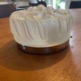 Art Deco pressed glass ceiling light by Lumisec