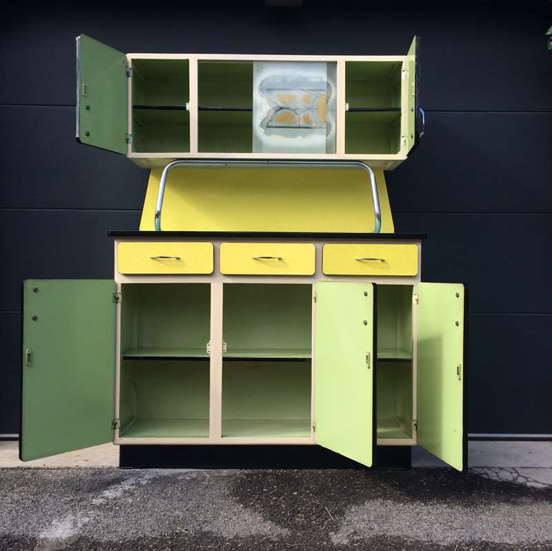 Yellow Formica buffet