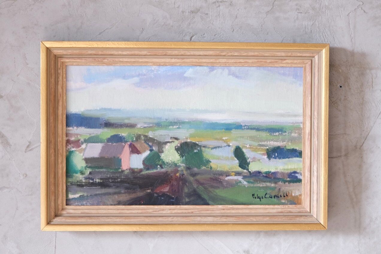 Helge Cardell, Swedish Modern Painting, 1960s, Oil on Canvas, Framed