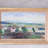 Helge Cardell, Swedish Modern Painting, 1960s, Oil on Canvas, Framed