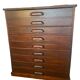 Meuble de métier d’architecte vintage en bois