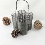Basket holder 4 bottles in metal wire