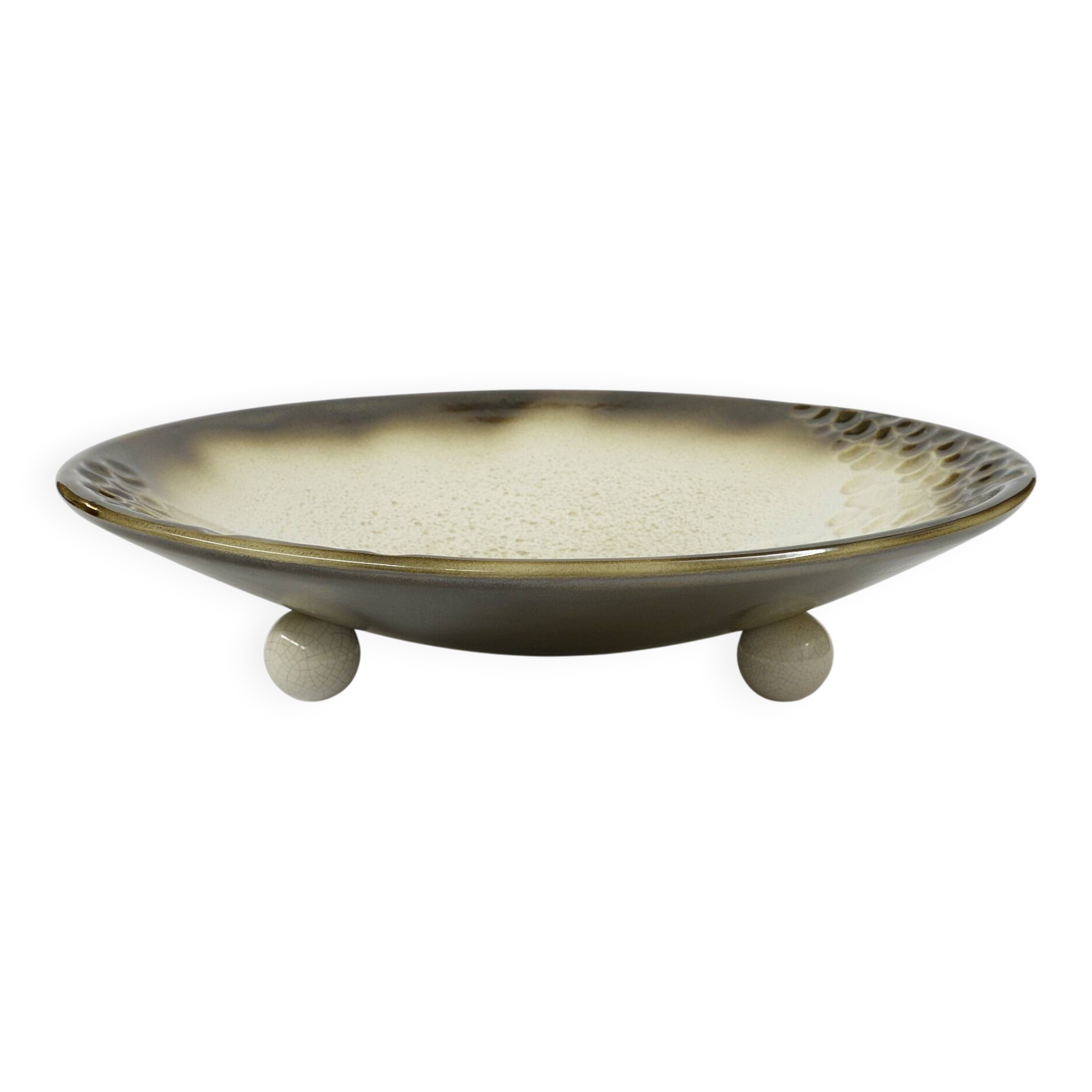 Handmade Unique Large Ceramic Fruit Bowl Rustic Table Decor AB design