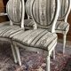 4 medallion chairs and 2 Louis-style armchairs from 1974