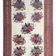 Tapis Kilim Afshar Sumakh couleur crème, motif floral, fait main en laine, 212 x 120 cm