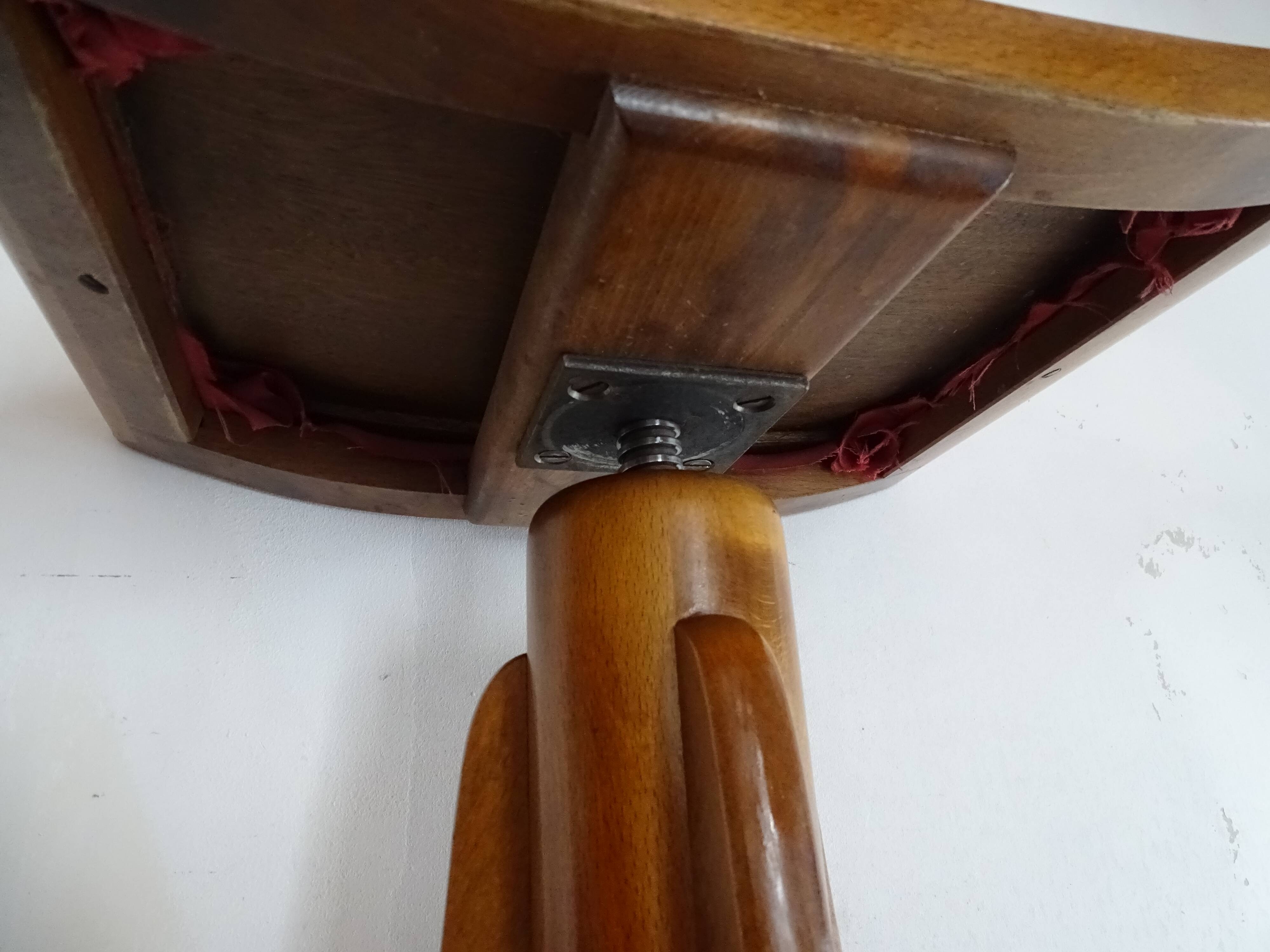 Tabouret de piano vintage années 50