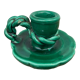 Vallauris candle holder in vintage green ceramic 1970