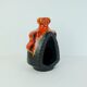 exceptional CANDLE HOLDER bay ceramic model no. 319 25 orange and black
