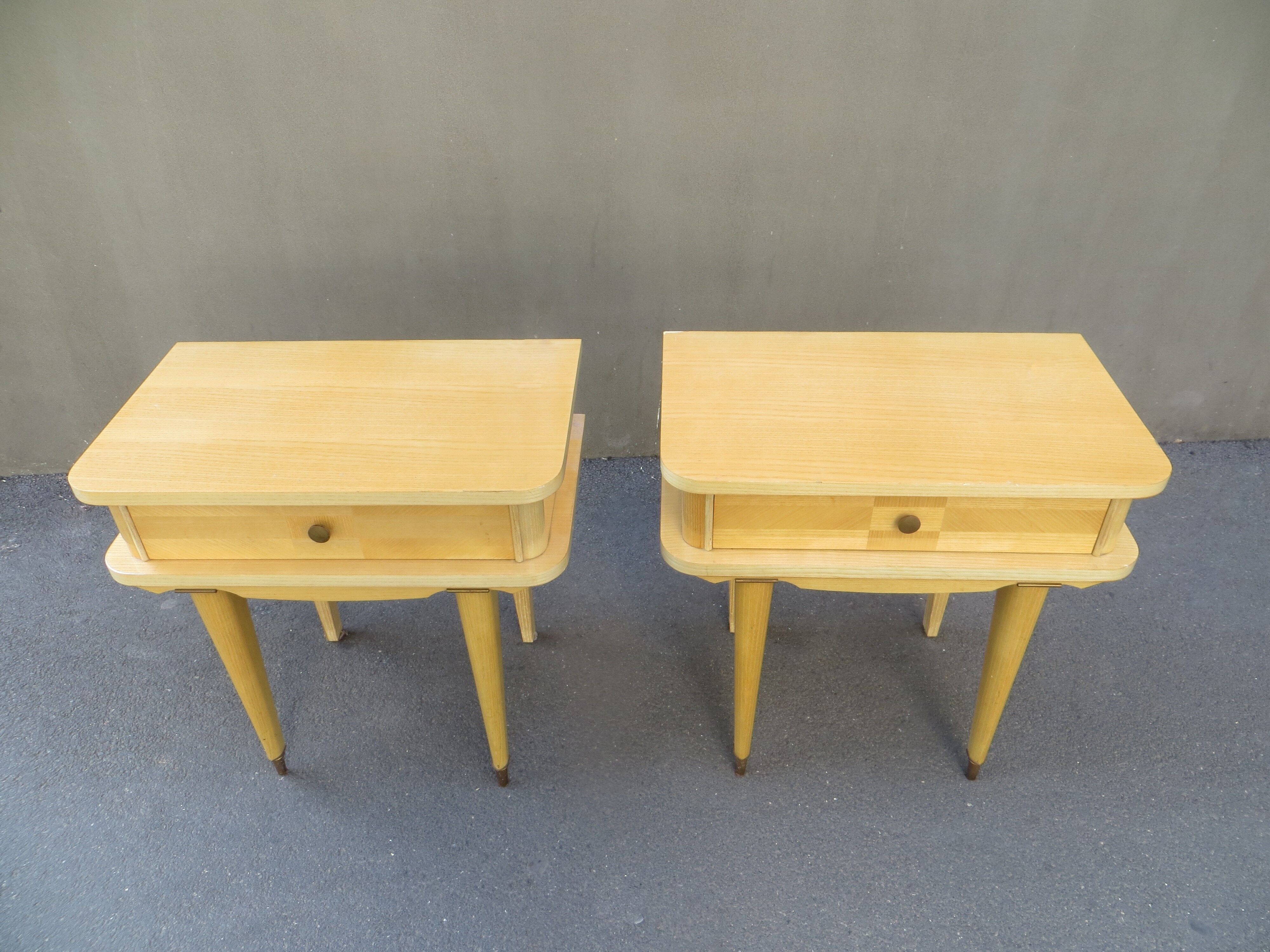 Pair of art deco bedside tables