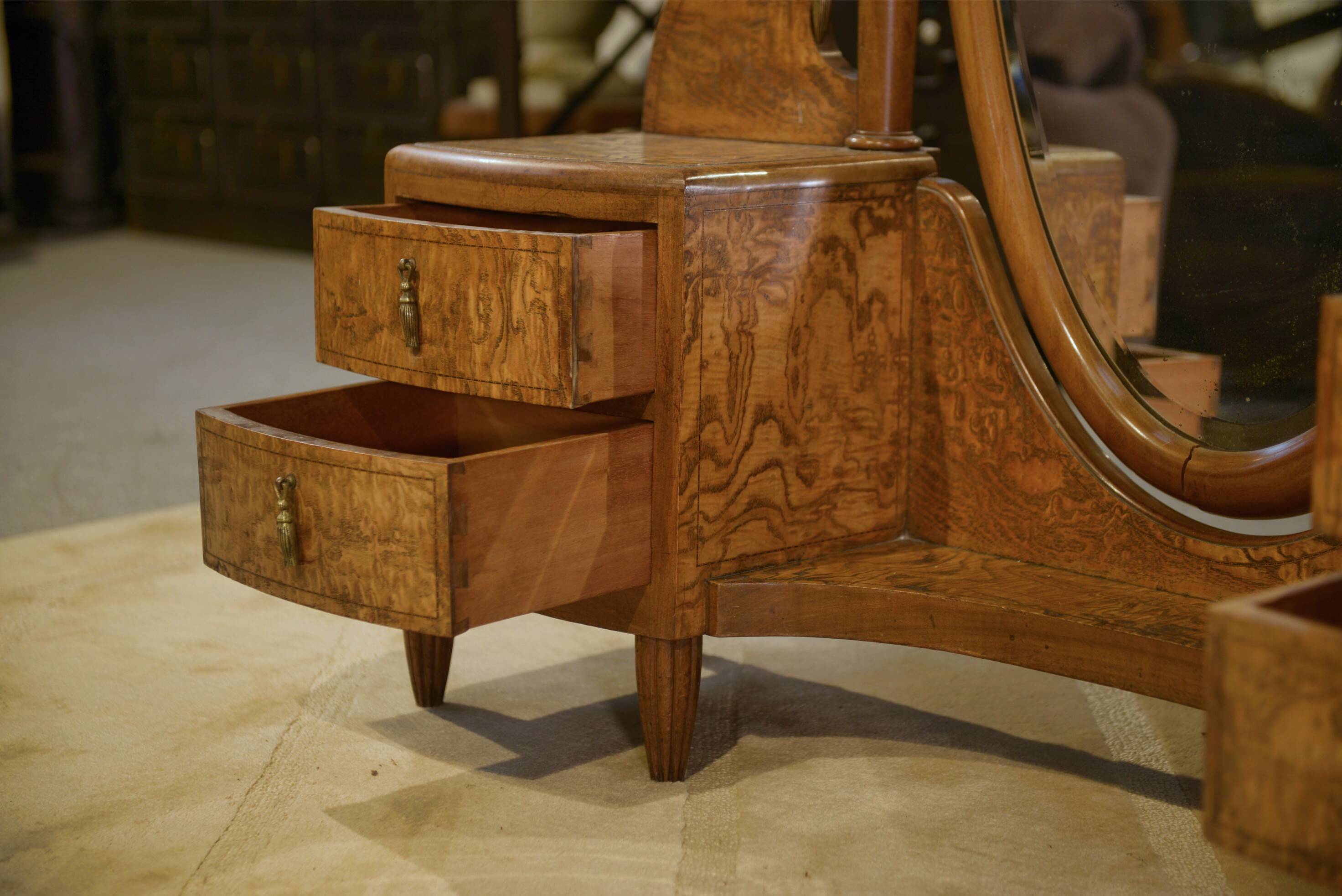 Art Deco full-length mirror by Octave Dupont, 1930s.