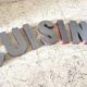 Lot of galva word cuisine sign letters