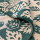 Antique indian carpet hand made green cream wool area 120x205cm