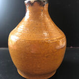 Vase moutarde grès vintage