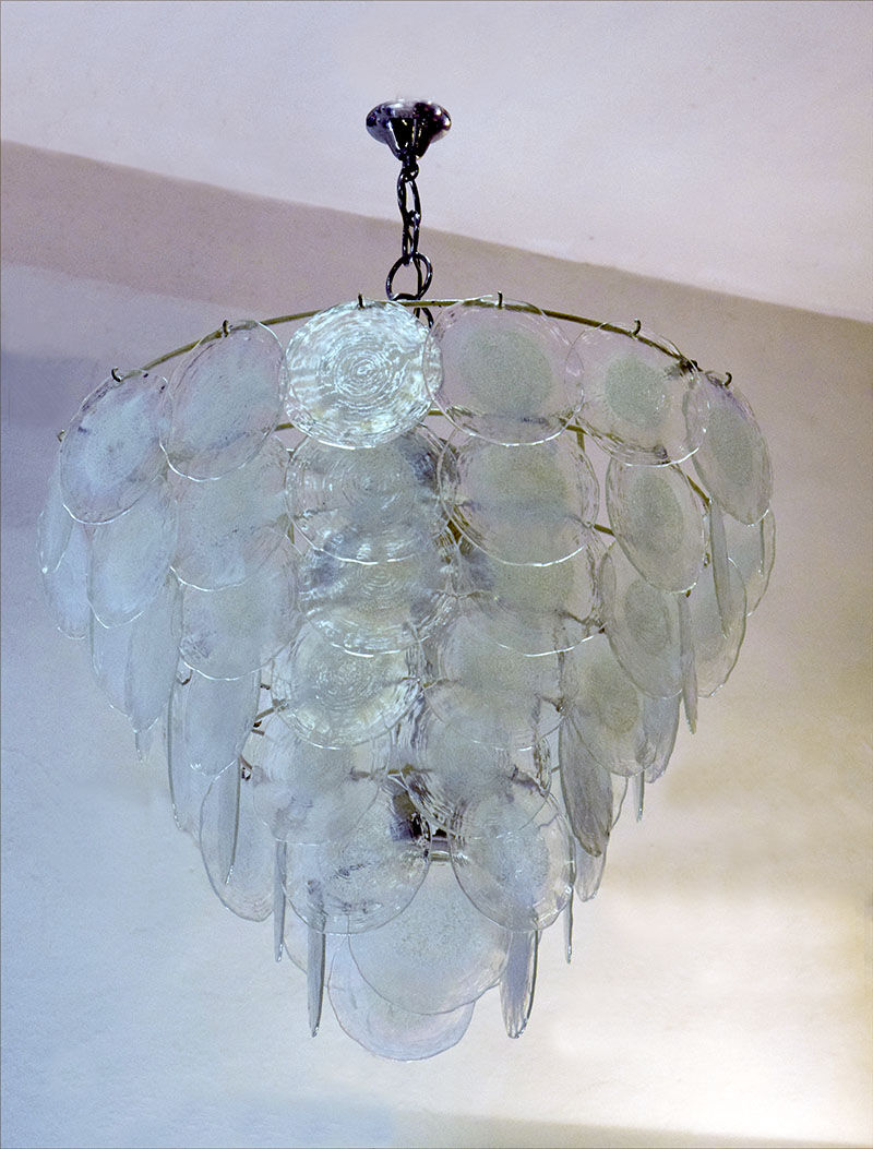 Glass chandelier