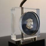 Brass and plexiglass table lamp 1970