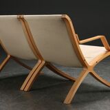 Peter Hvidt & Mølgaard Nielsen for Fritz Hansen Orla - Sofa 2 places model "AX" Scandinavian vintage (1940-1950-1960)