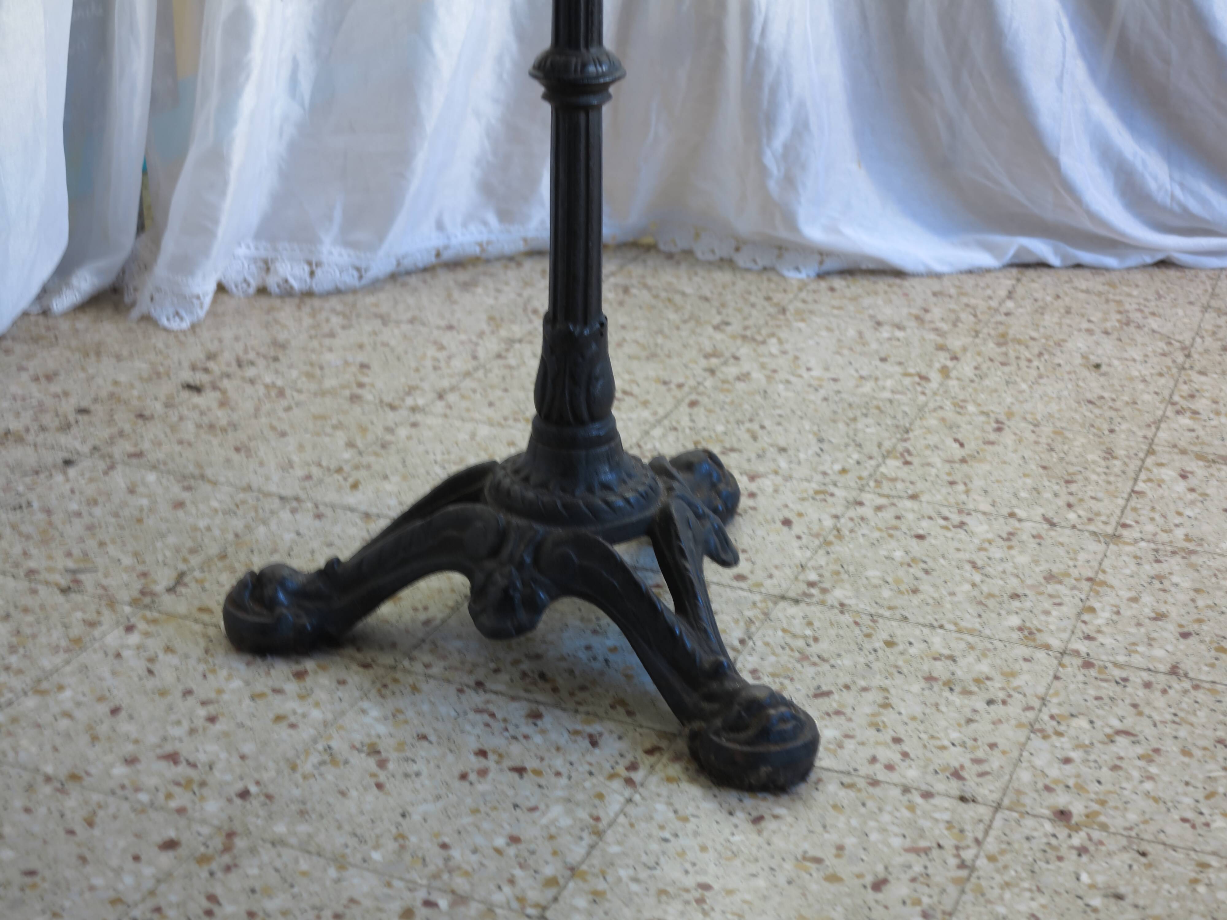 Bistro table with a marble top