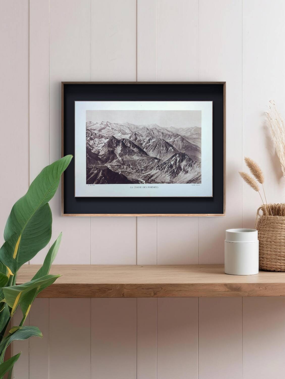 The Pyrenees mountain range, photographic plate printed in 1937