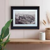 The Pyrenees mountain range, photographic plate printed in 1937