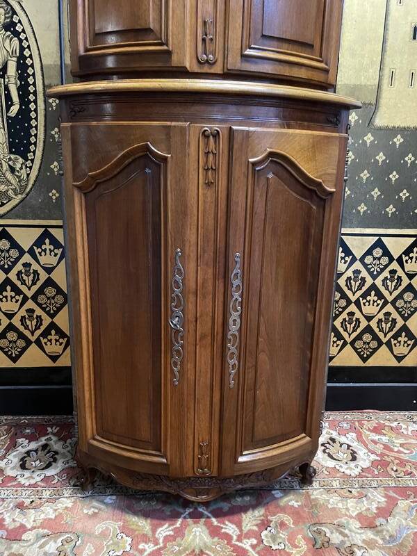 Louis XV style Provencal corner cupboard