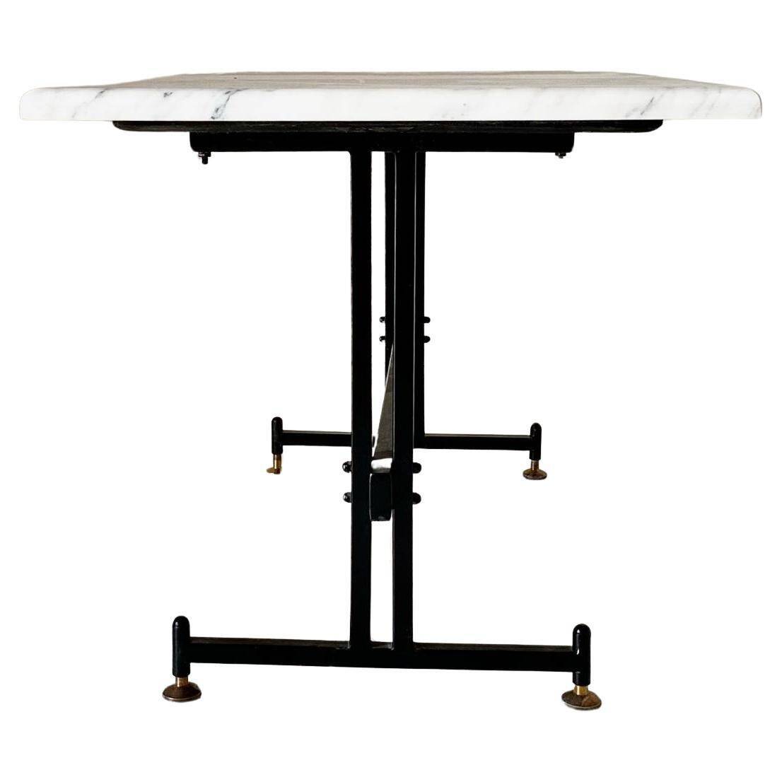 Vintage Carrara marble coffee table, Italy 1960