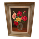 Tableau peinture bouquet de roses signé Primo Dolzan