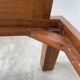 Modernist armchair in exotic wood and leather