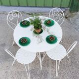 Wrought iron garden furniture