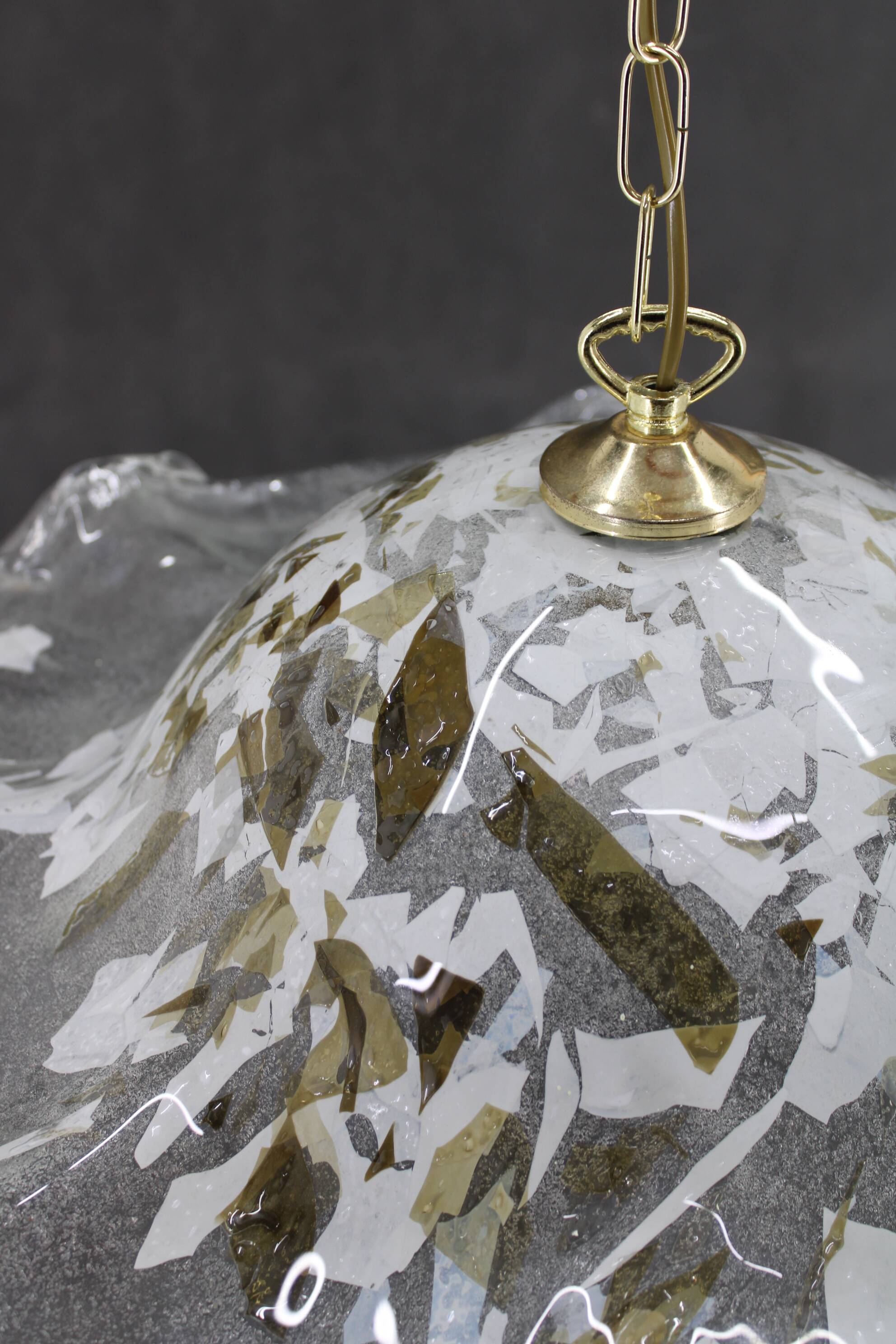 1980s Large Murano Glass Pendant Light, Italy