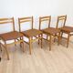 Set of 4 Vintage Branko Ursic Dining Chair: 1970s Scandinavian Wood & Brown