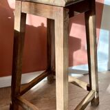 High wooden stool