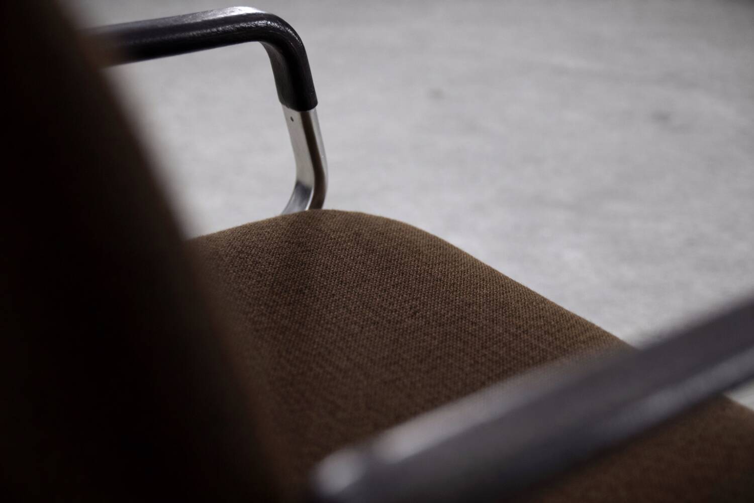 Pair of Vintage Mid-Century German Modern Fabric and Aluminium Chairs Mauser