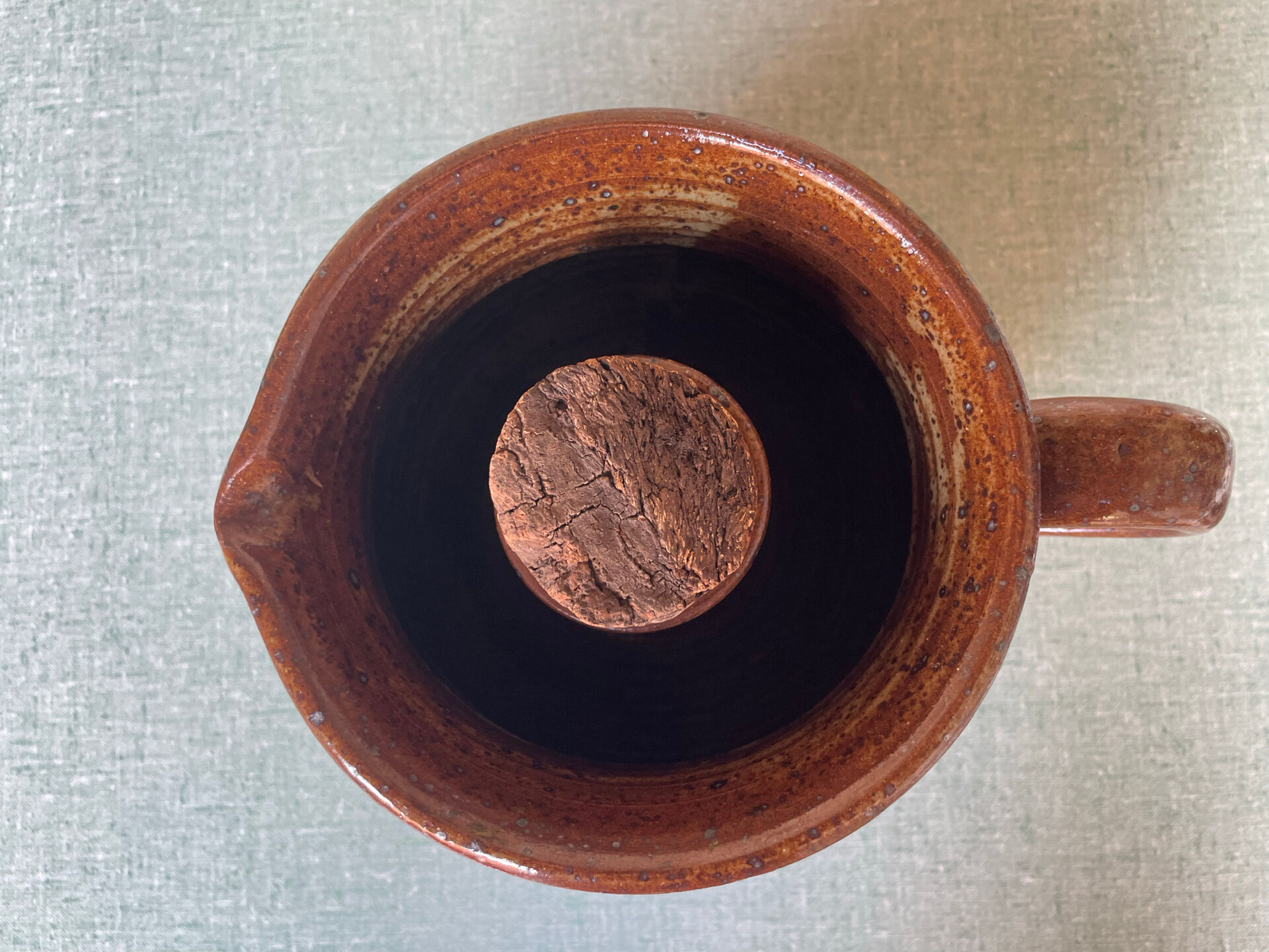 Glazed stoneware jug