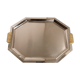 Plateau XXL Jean Couzon "Charleston 1925" en inox 18/10 et laiton