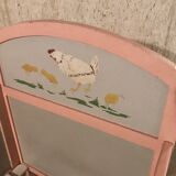 50s painted wood child bed