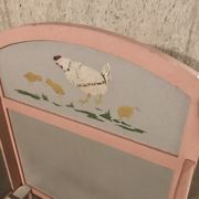 50s painted wood child bed