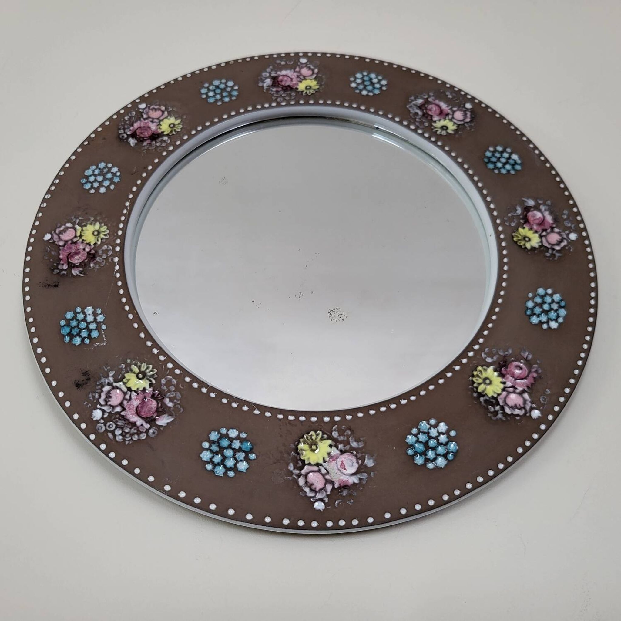 Ceramic Mirror Mari Simmulson Floral Decor/ Scandinavian Design
