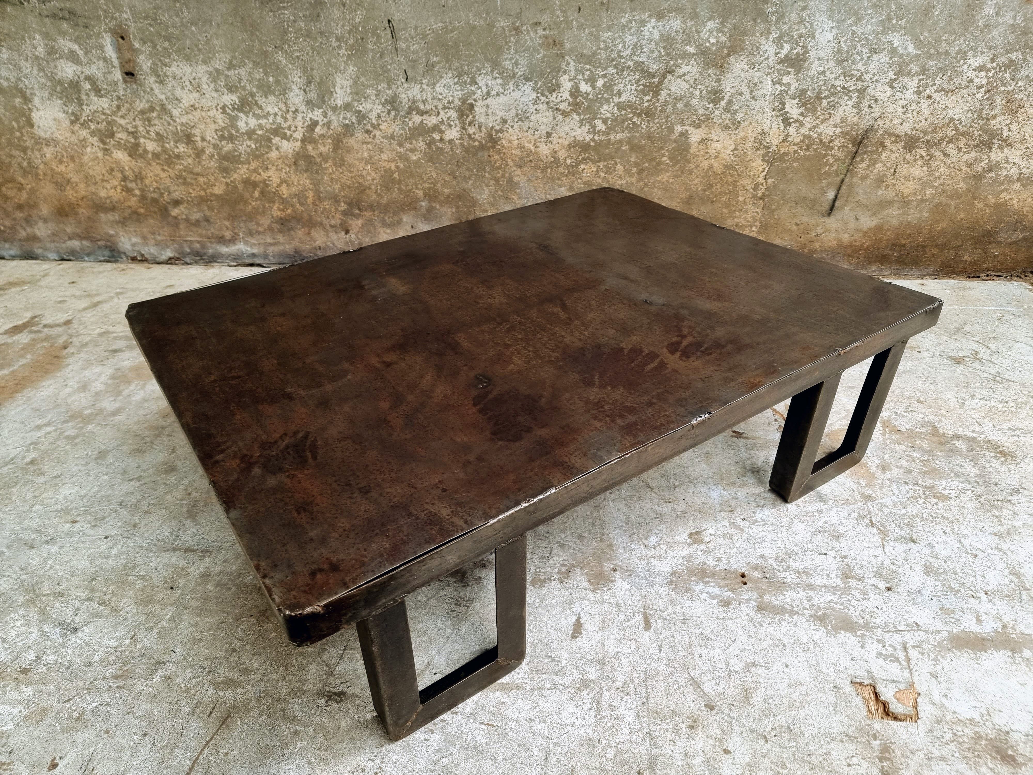 Industrial coffee table pallet table blank steel