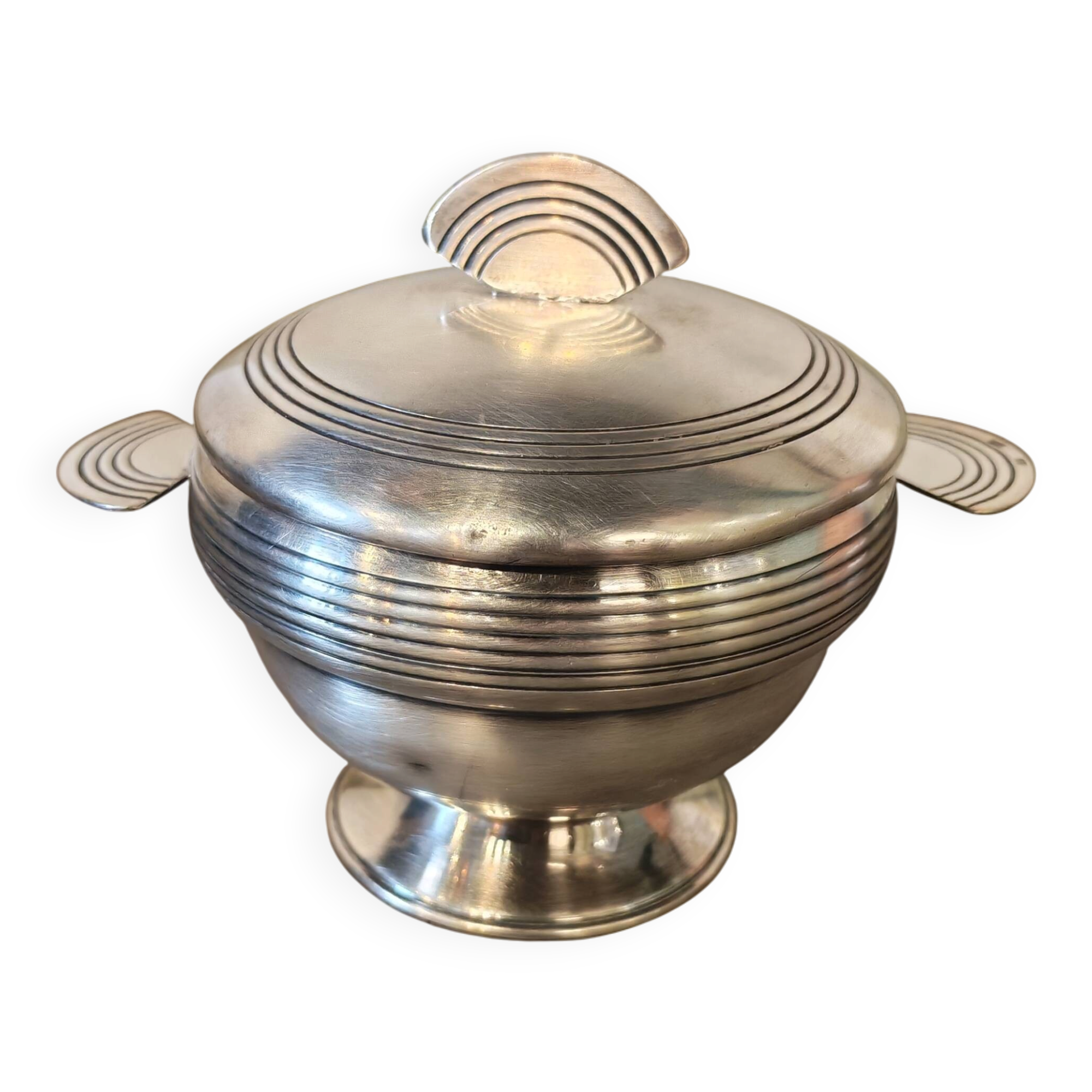 Art Deco silver-plated bonbonnière