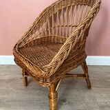 Small wicker children's armchair
