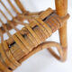 Vintage rattan magazine rack, Netherlands, 1960s