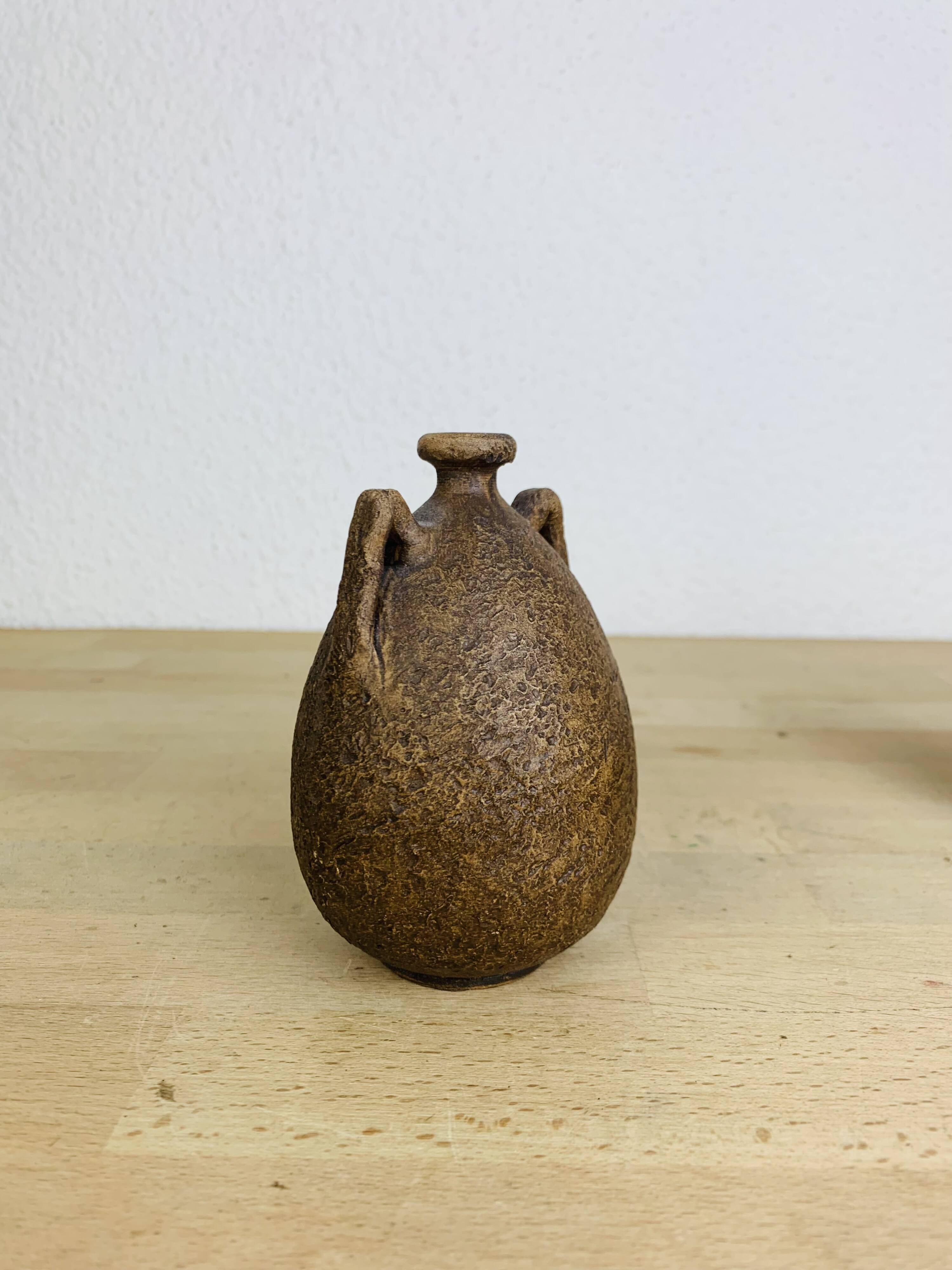 Trio of vintage stoneware vases