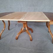 Extending table with vintage bentwood base from the end of the 19th century