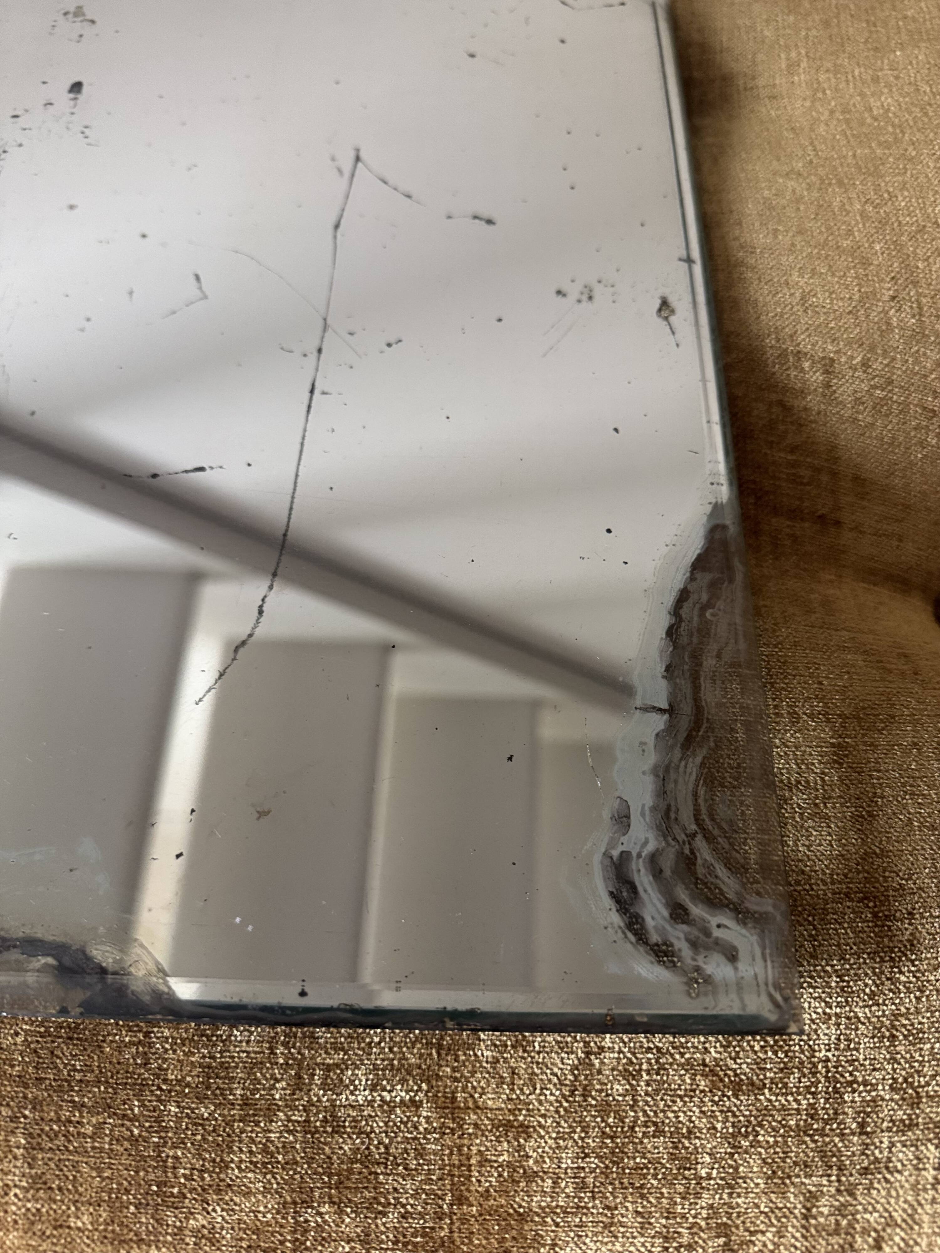 Antique bevelled mirror