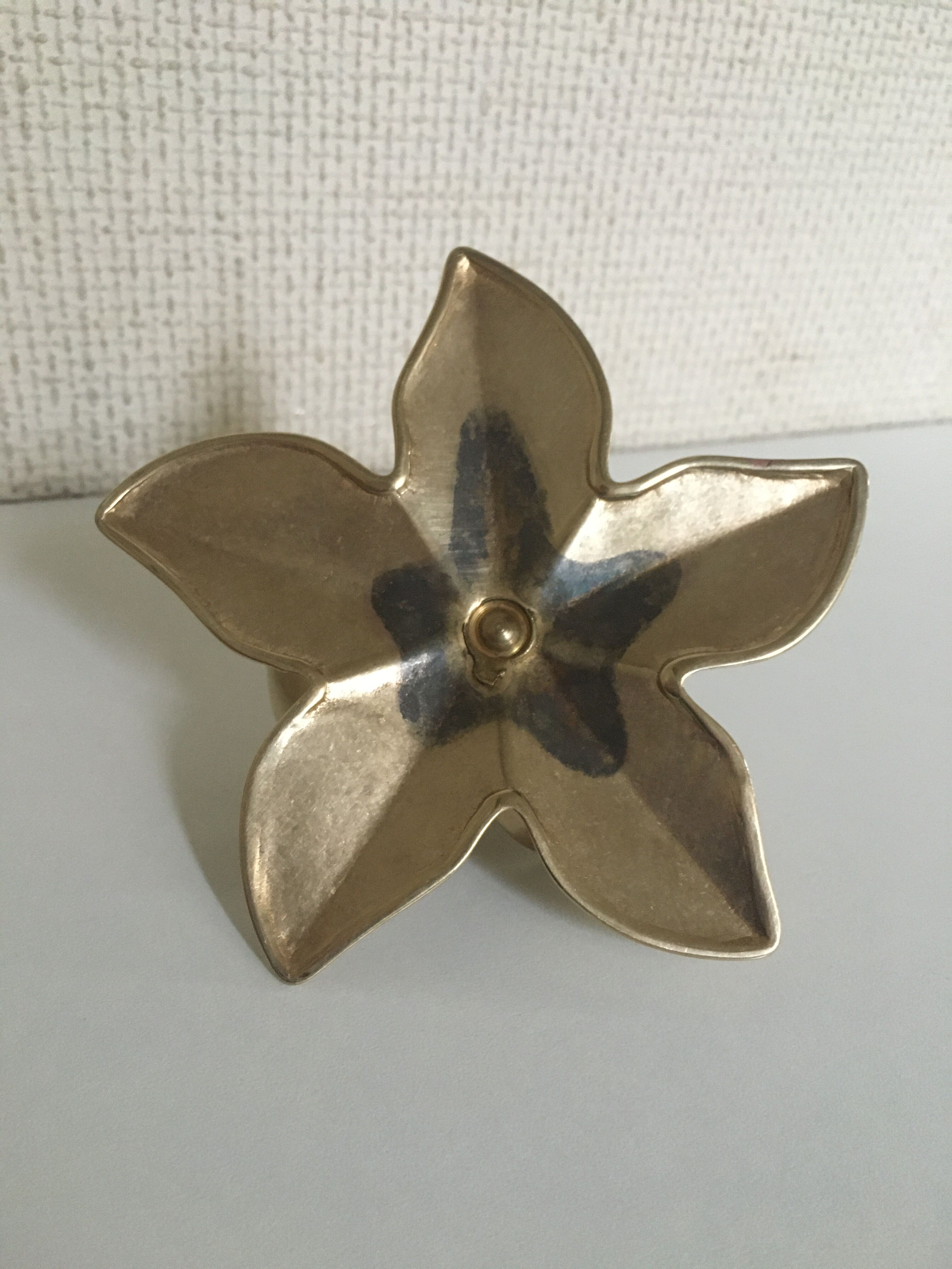 Brass flower candlestick