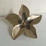 Brass flower candlestick