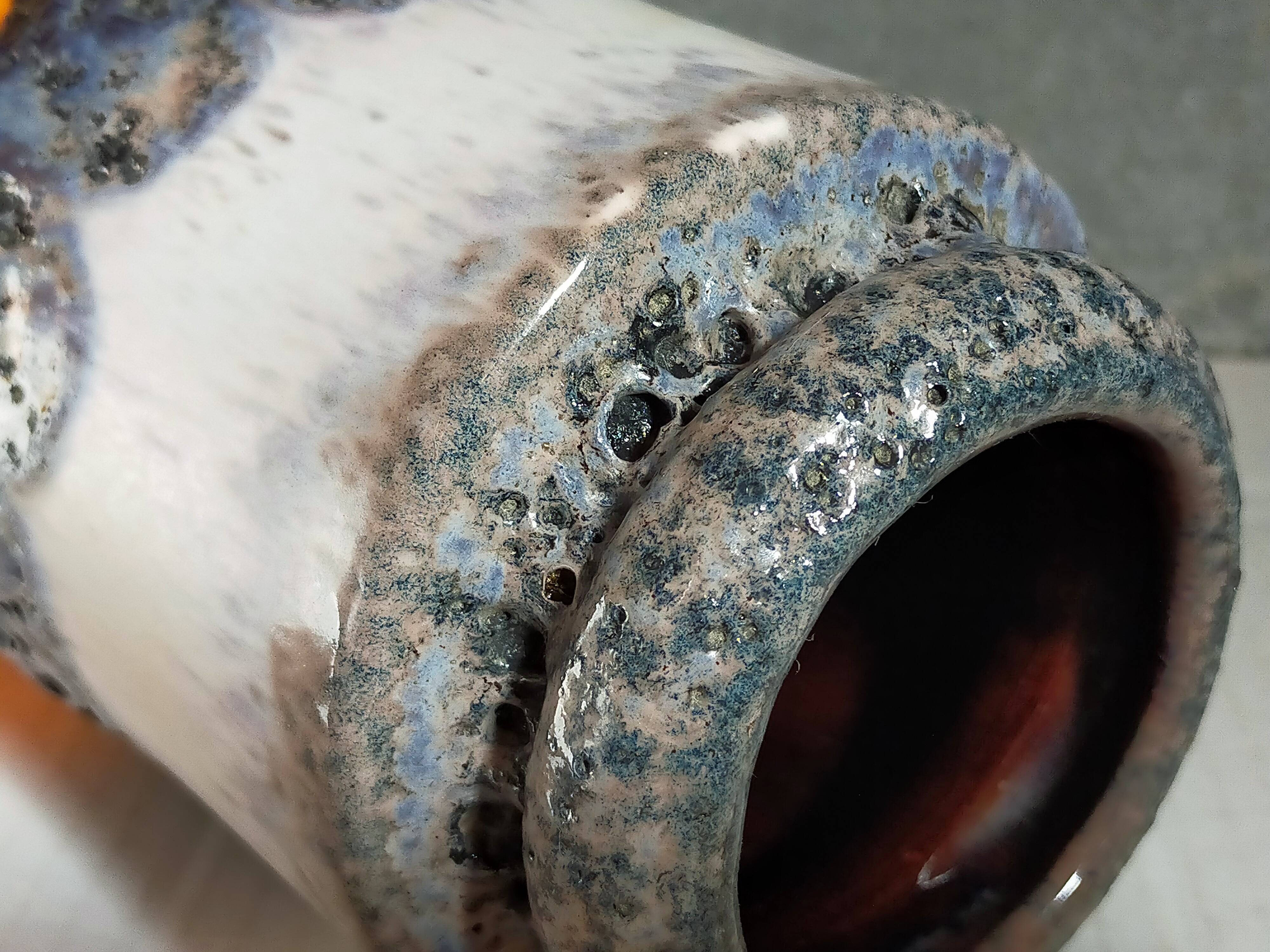 FAT LAVA vintage gray foam ceramic vase